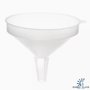 210mm Plastic Large Diameter Triangular Funnel Pp Powder Funnel Short Neck Plastic Funnel