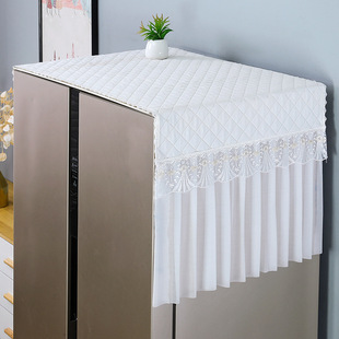 New Refrigerator Dust Cover Cloth Cover Top Protective Cover Microwave Washing Machine Cover Double Door Single Door Refrigerator Towel