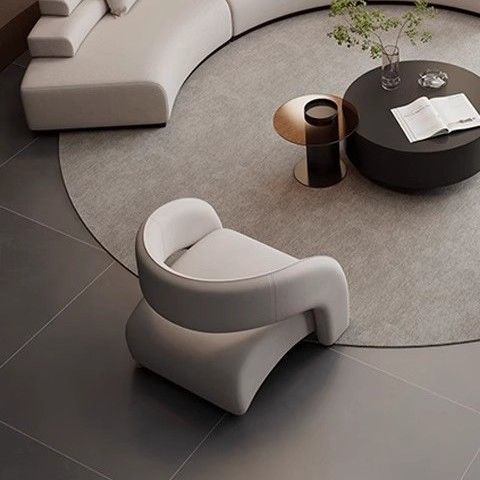 Diseñador nórdico sofá de tela minimalista Oficina de ventas Negociación de arco Hotel Lobby Salón de lujo ligero