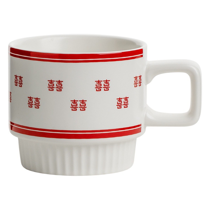 INS estilo pareja agua taza regalo de boda taza de boda Taza de cerámica regalo de boda vintage cerámica