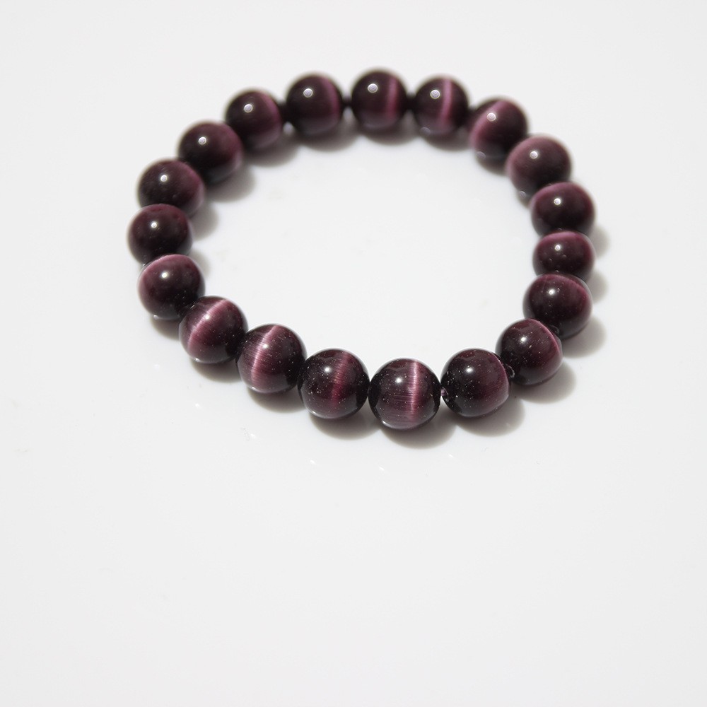 다크 퍼플 캣츠아이 스톤 8mm/약 23개 16g