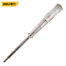 得力工具 醋酸柄透明测电笔电工家用路线检测笔螺丝刀 DL8001 2G