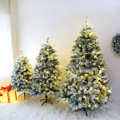 White Snow Fluffy PE Christmas Tree 1.5/1.8/2.1 meters Simulation Pine Falling Snow Tree Christmas Scene Tree
