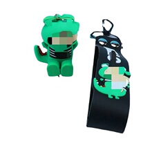 橡胶小恐龙手机壳挂绳 钥匙卡套证件套挂绳 放摔防丢手拿绳制定