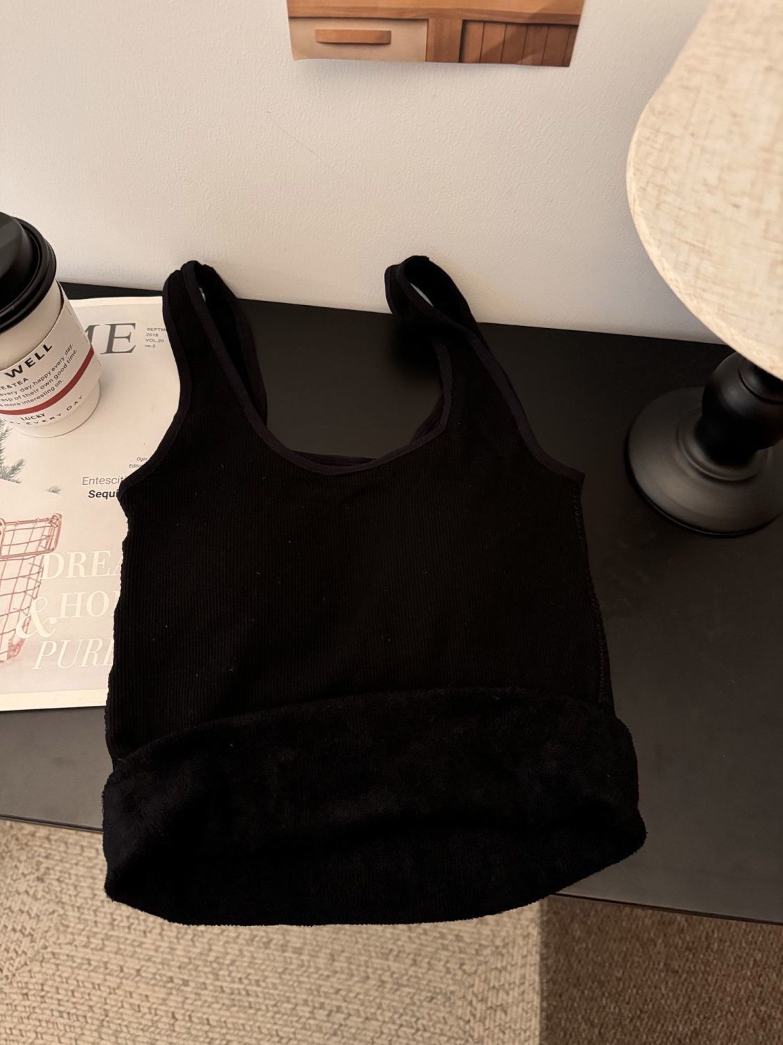 Añadir terciopelo en otoño e invierno engrosar anillos de pelo para mantener el calor tirantes chalecos mujeres con almohadillas para el pecho para protegerse del frío ropa interior delgada para calentar la parte inferior de la blusa