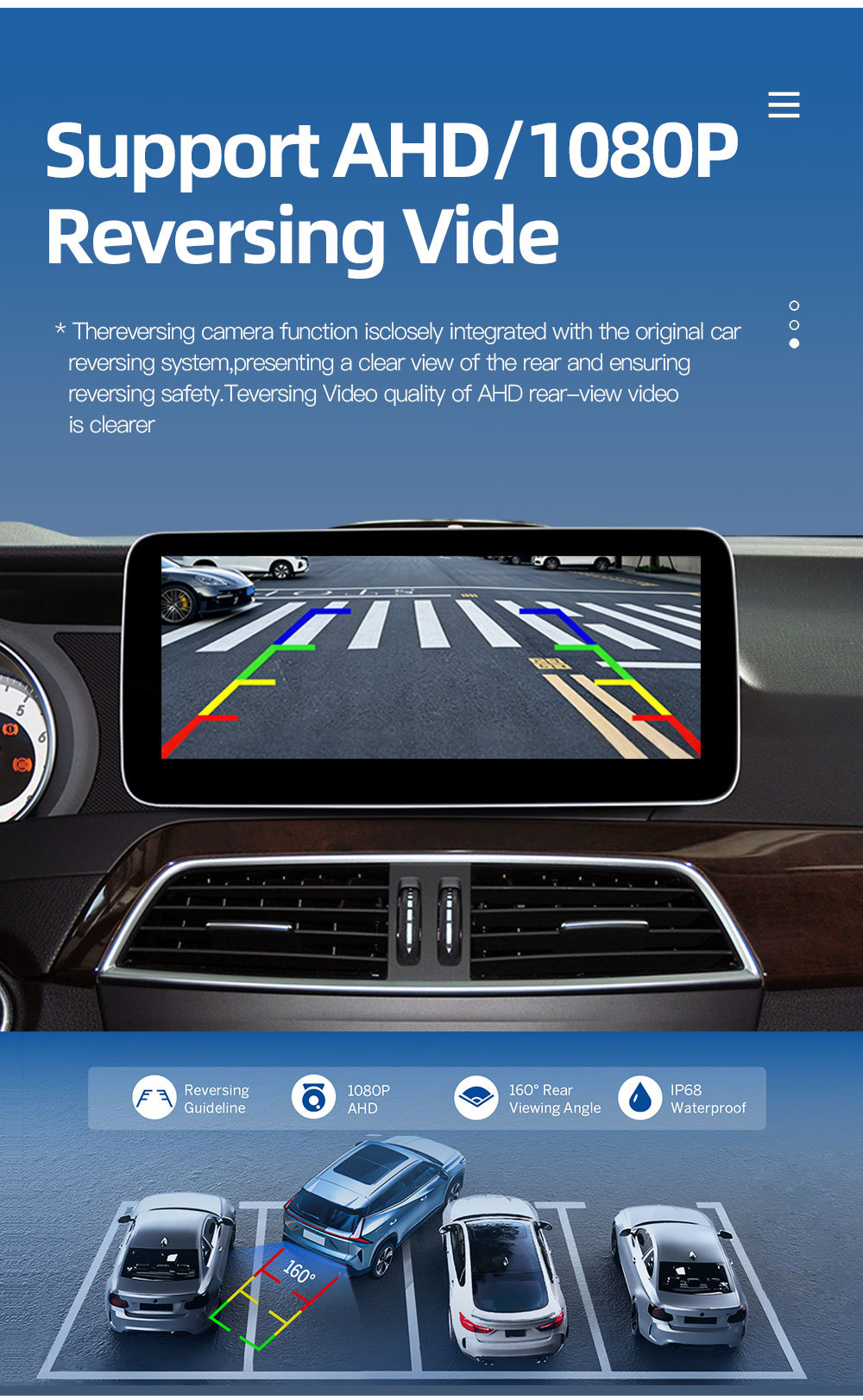 Suitable for Mercedes-Benz C-Class W204 S204 4.5 System In-Car Central Control Large-Screen Navigation Carplay Player