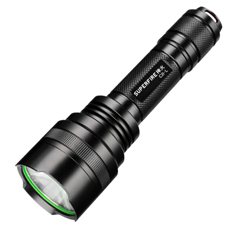 SUPERFIRE Shenhua transfronterizo LED linterna de carga de luz brillante C8 - L linterna de luz brillante doméstica al aire libre al por mayor