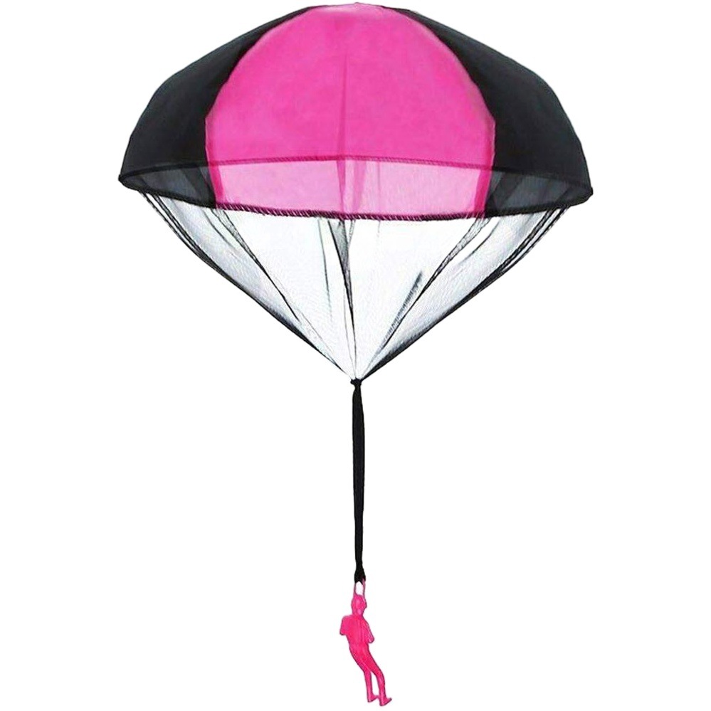 En stock mano de los niños lanzando paracaídas juguete soldado paracaídas cuadrado deportes al aire libre kindergarten actividad puesto