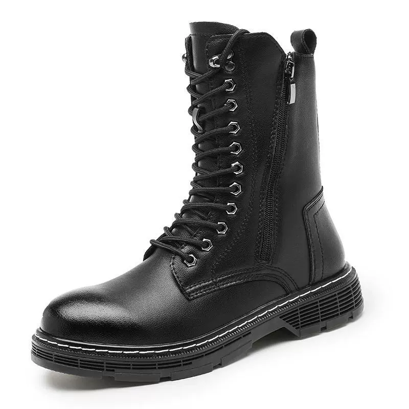 98897 трансграничные плюс размер высокие-топ боковая молния Мартин сапоги 38-48