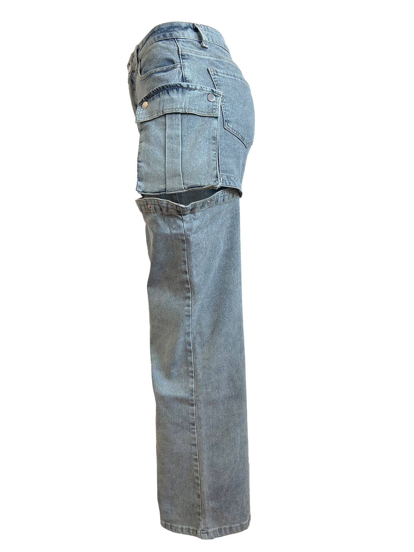 Frau Täglich Strassenmode Einfarbig In Voller Länge Cargohosen Jeans display picture 15