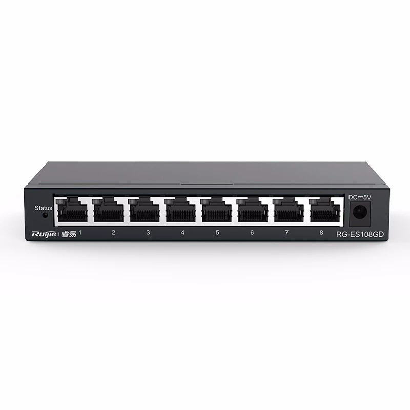 RG-ES108GD 8 Гигабитных железных корпусов без управления уровня предприятия Раздел?