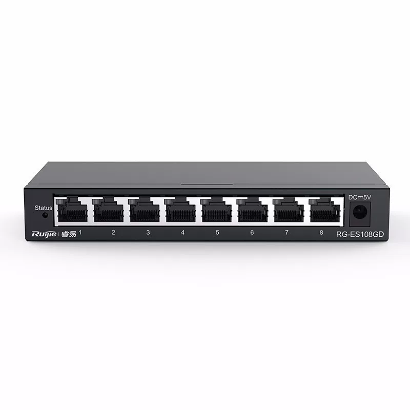 RG-ES108GD 8 Гигабитных железных корпусов без управления уровня предприятия Раздел?