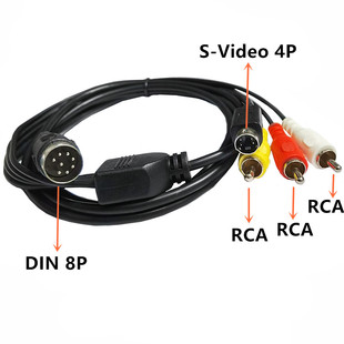 һ���Ĵ�DIN8Pin���Dmini DIN 4P(s-video��3RCA��ɏ����ʽ��ҕ�l