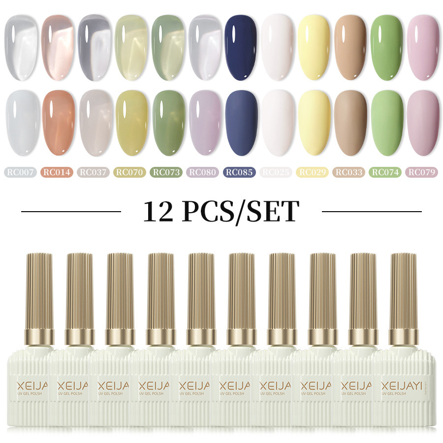 Xianjiayi 102 color nail polish glue new suit phototherapy glue popular online 12 color suit solid and lasting nail salon