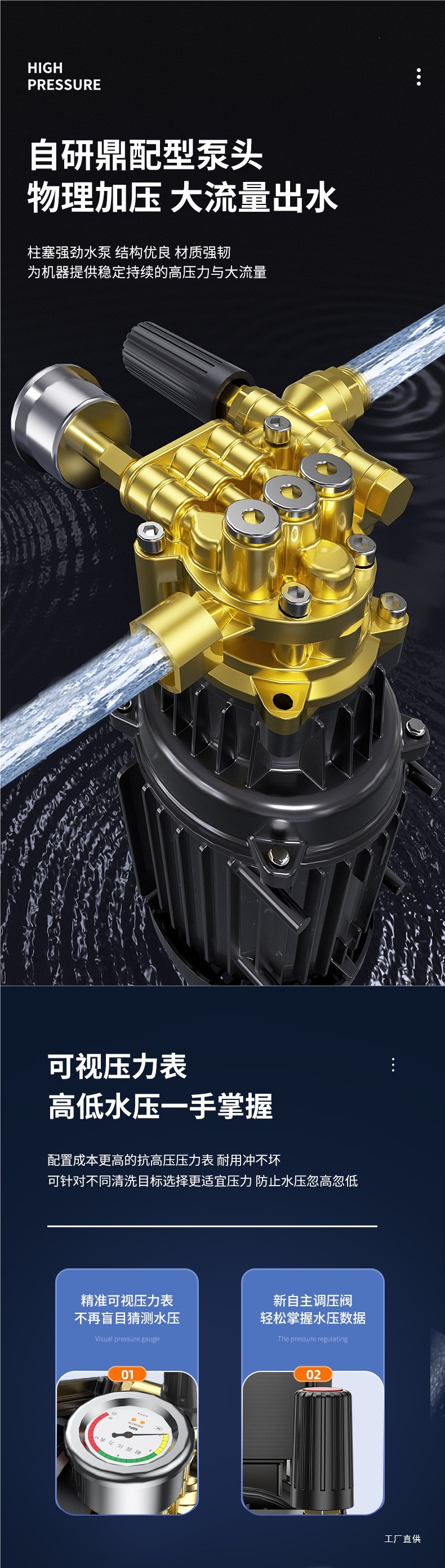 26 New Model Car Washing Machine 220V High-Pressure Household High-Power Industrial Water Gun Commercial Super Strong Pressure Booster Qingpei Hui