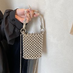 Exquisite Beaded Knit Handbag for Women - New Stylish and Versatile Phone Bag, Fresh and Elegant Trendy Crossbody Bag for Women