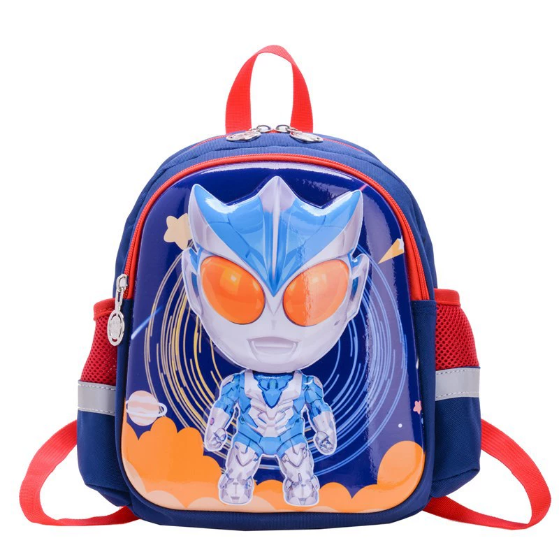 Cute school bag, protective children's cartoon backpack for kindergarten lightweight, 3D, anti-lost