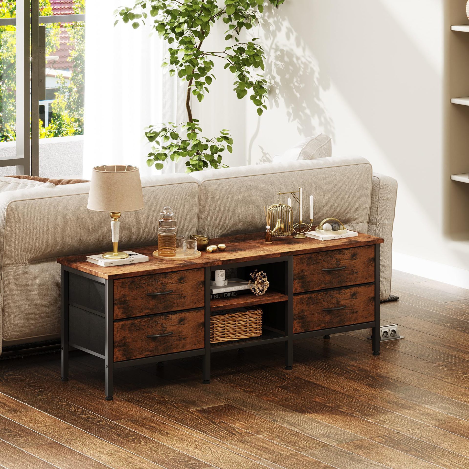 Gabinete de televisión de sala de estar moderno y simple con bomba doméstica de gran capacidad fábrica de almacenamiento a prueba de cenizas