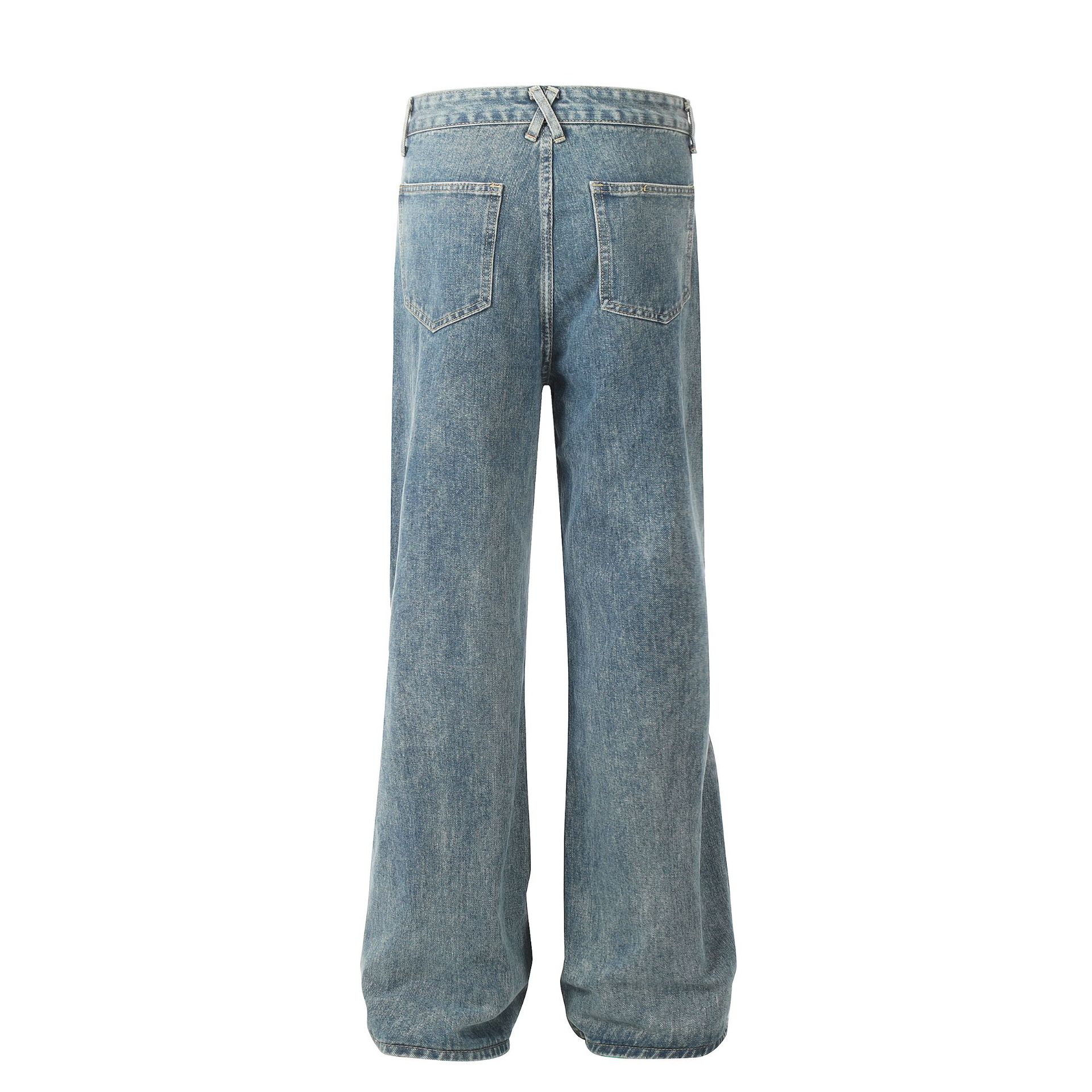 Vêtements pour hommes EONMODISH | Nouveau produit d'automne 2024 Pantalon de cow-boy délavé à l'eau à la mode American High Street_voghion.com