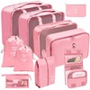 Folding storage bag for traveling, organizer bag, cosmetic bag, clothing, footwear, case bag, set