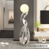 Ladies floor-standing ornaments-electroly plated silver/height 82cm