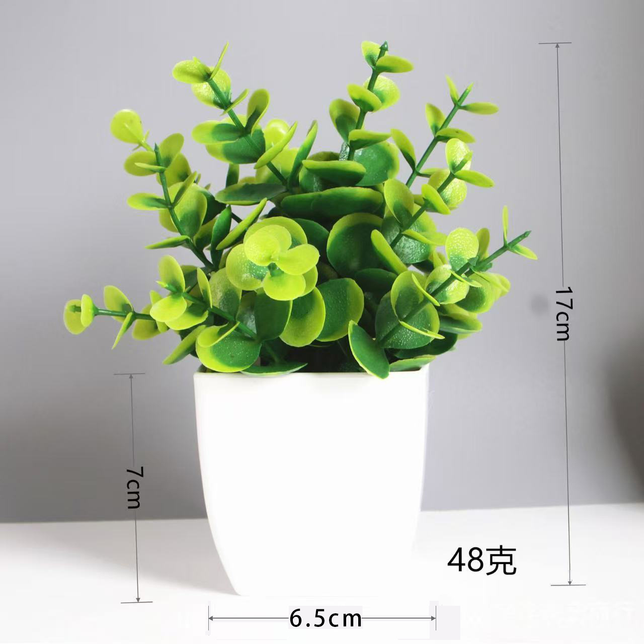 Transfronterizos venta caliente planta simulada planta simulada verde decoración interior y exterior maceta de plástico maceta de eucalyptus image 7