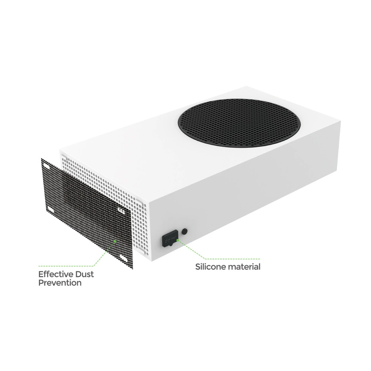 Консоль Xbox Series S корпуc пылезаглушка XSS игровая консоль простая пылезащита сетка пылеудаление набор аксессуаров