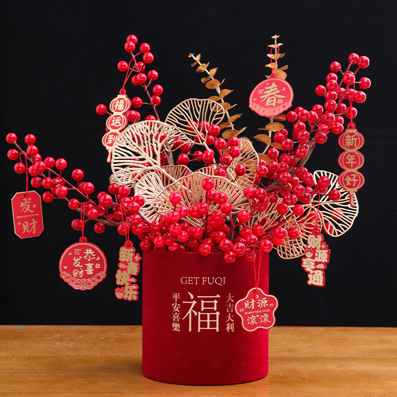 Año Nuevo Festival de Primavera productos terminados de terciopelo bucket bucket