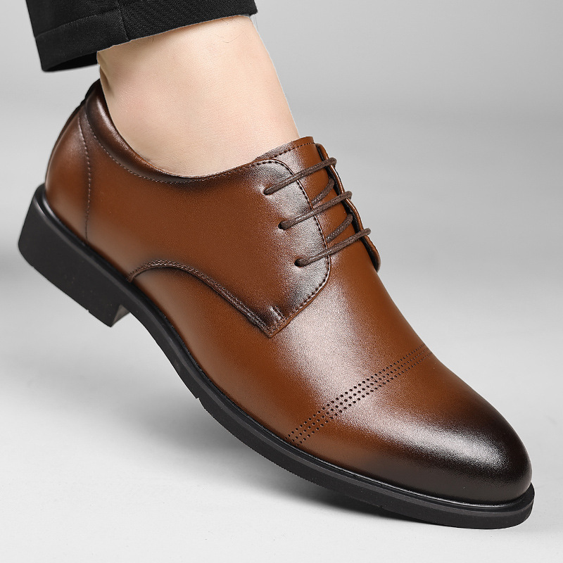 Chaussures Habillées Homme En Cuir Véritable Style Britannique_voghion.com