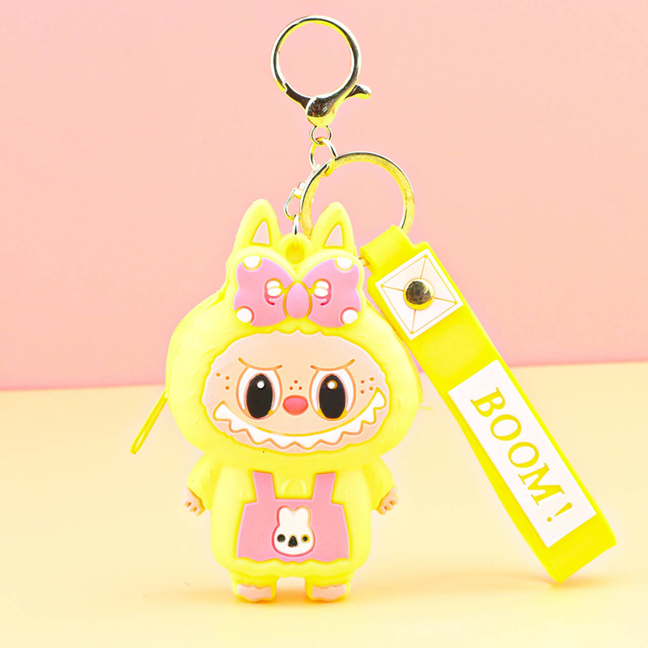 子供用ラブブ小銭入れシリコンプチギフトキーホルダーペンダントカードキャッチャーマシンプチギフトラブブ