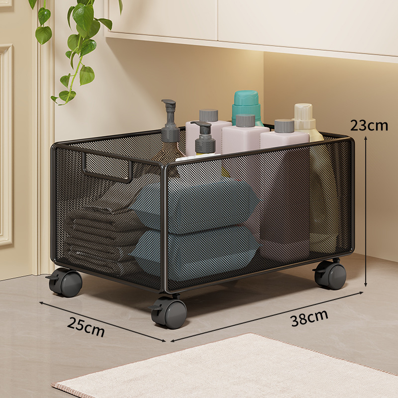 Carrito Cesta para Ropa Sucia de Hierro, Móvil, para Baño