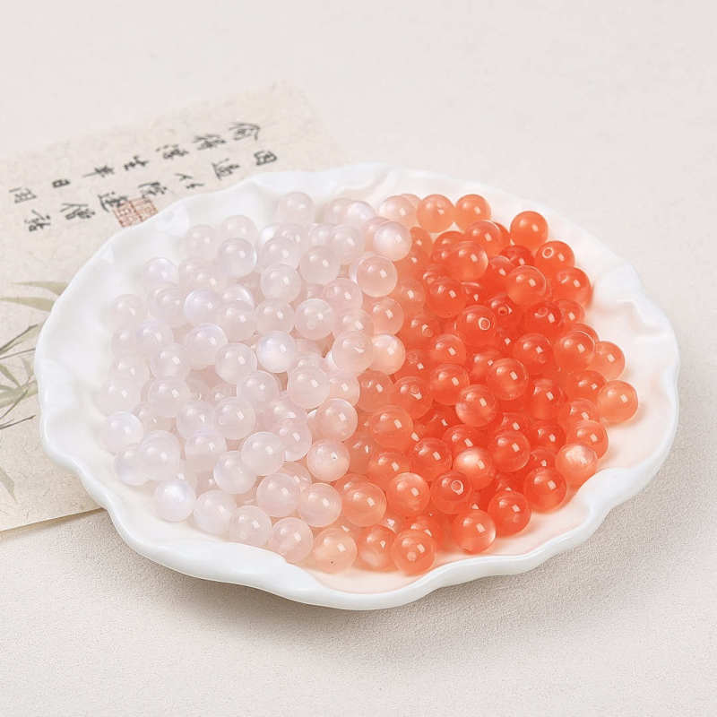 10mm彩色感光变色猫眼树脂珠手工diy抖音同款项链散珠子饰品配件|undefined