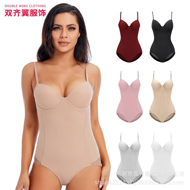 European and American Cross-Border Full-Body Shapewear, Body Shaping Corset, Slimming Underwear, Shaping Tight-Fitting Tummy Control Crotch