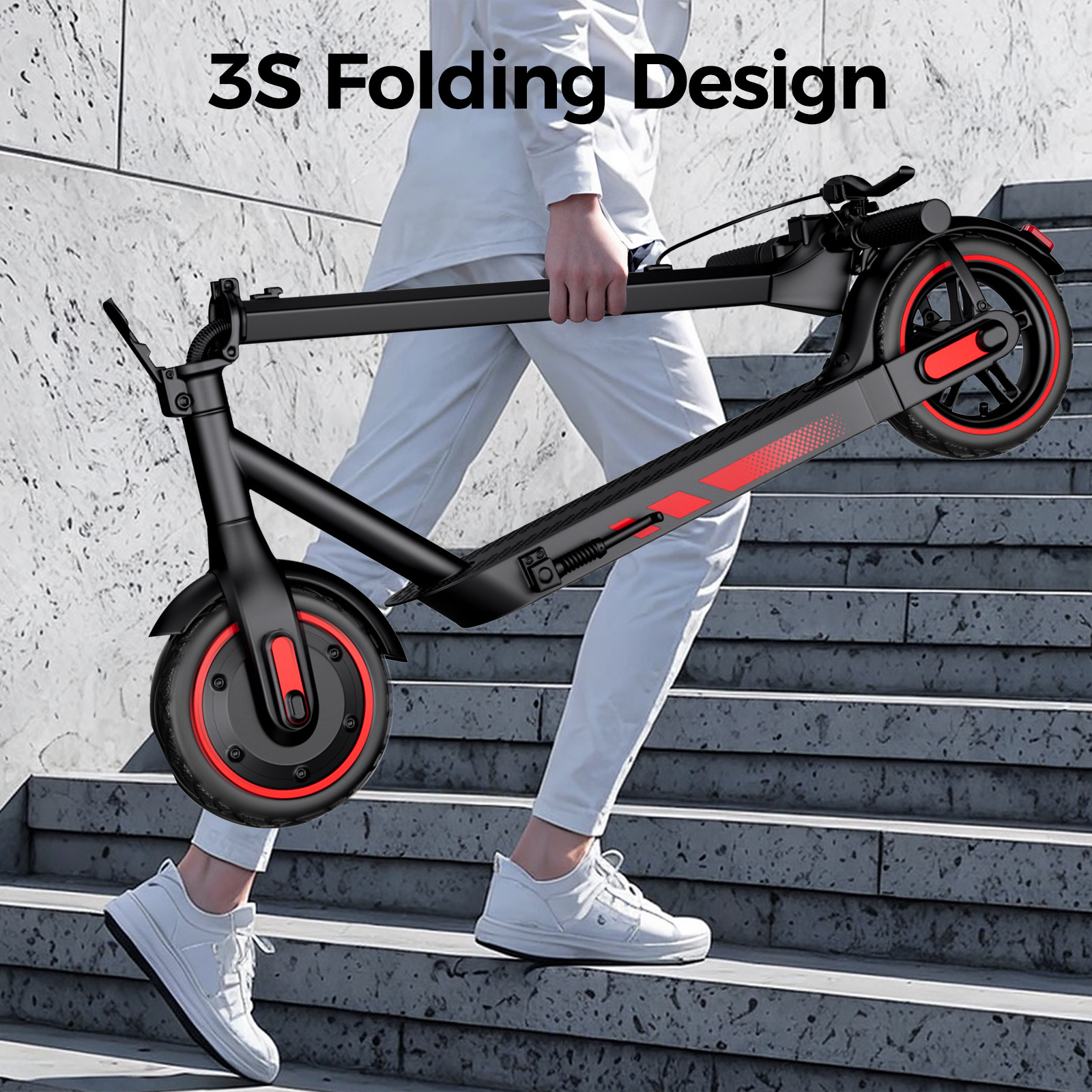 2025 new 10 inch electric scooter 500W folding scooter two-wheeled portable electric car battery car