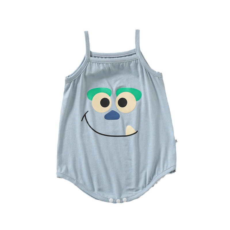 2024 Super lindo tirantes, ropa cómoda de verano, chaleco, mameluco triangular, mameluco, mono recién nacido image 5