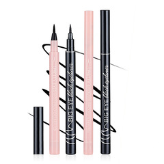 Cool black slender eyeliner waterproof and sweat-proof liquid eyeliner pen that does not smudge and is not easy to remove makeup for female novices black brown liquid pen