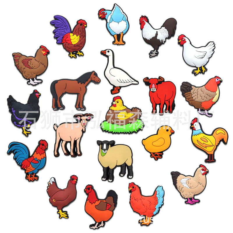 Crocs DIY Accessories Cross-Border Pet Chicken Decorative Buckles Crocs Shoe Flower Shoe Buckles Frog Buckles