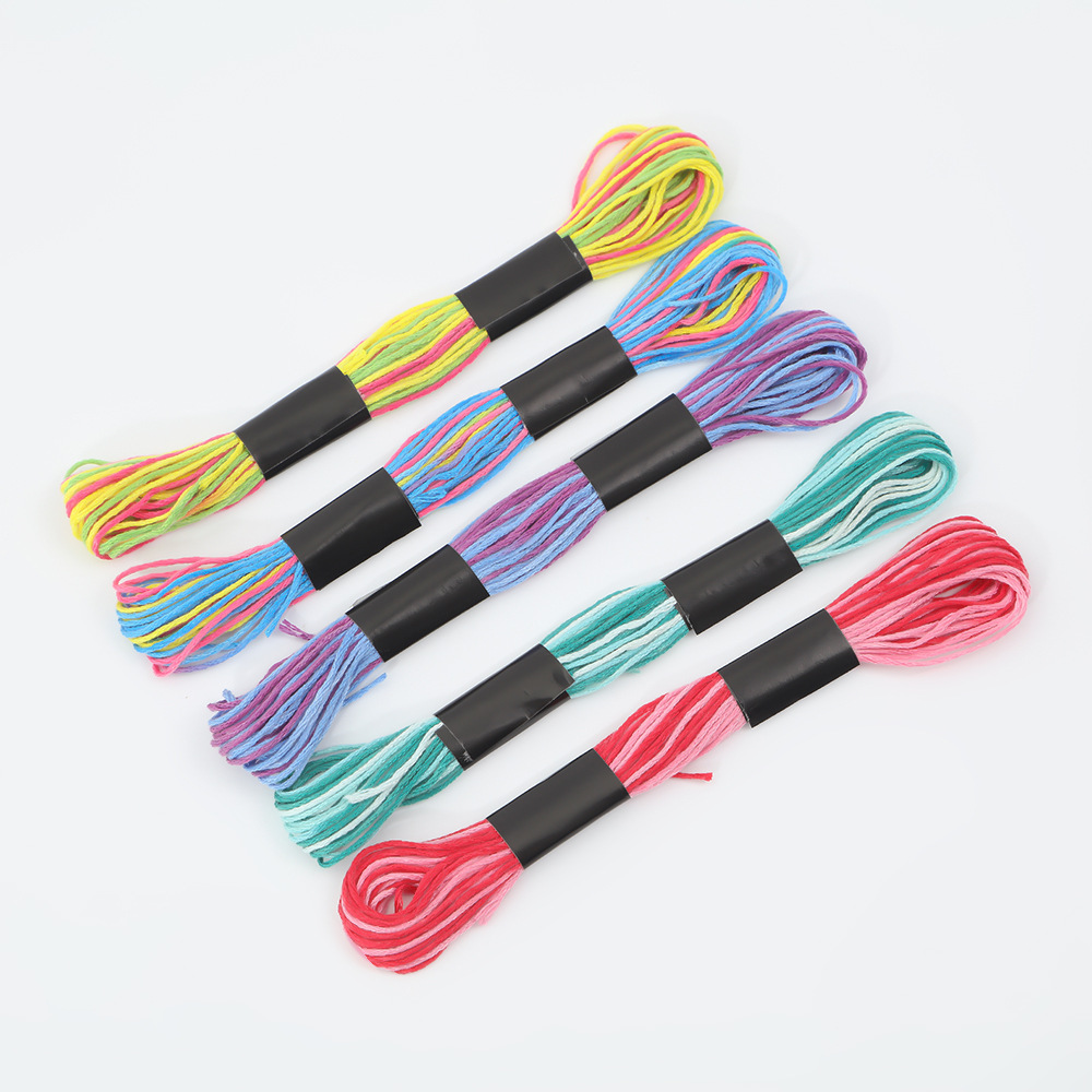 십자수 자수실 DIY 수공예 다채로운 자수실 폴리에스터 창의적인 자수용품 의류용 실 도매