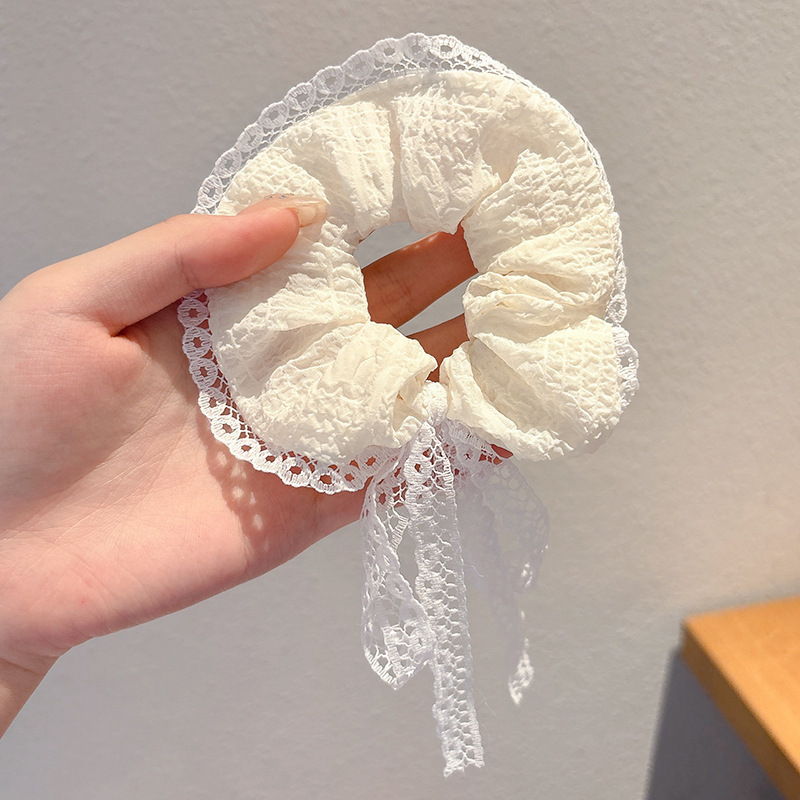 Satilla de seda más algodón relleno de terciopelo intestino grueso lazo para el cabello almohada para dormir