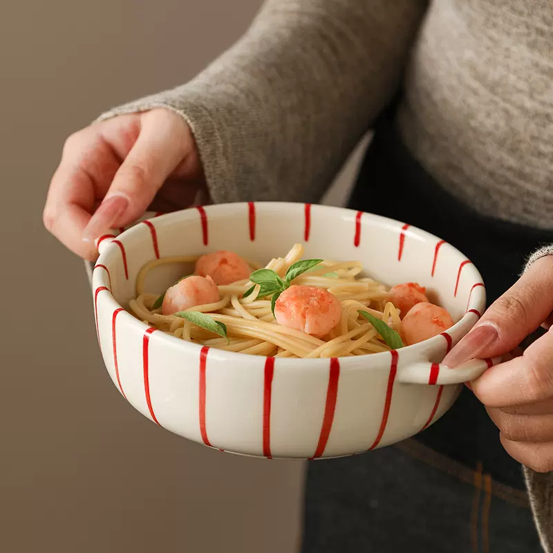 小羊波德莱尔蓝色磨砂质感陶瓷餐具高温可爱早餐盘家用创意高颜值