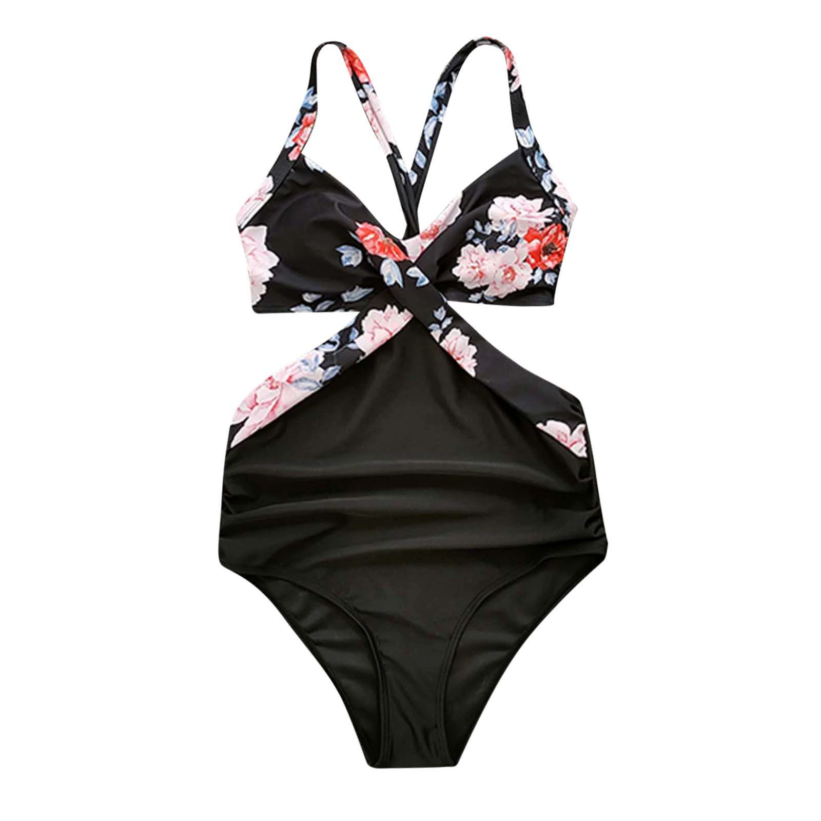 Women's Print Crossing Binding Conjusational Swimsuit