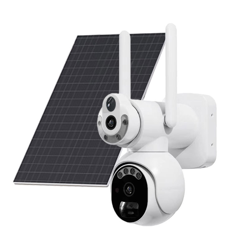 Cámara solar binocular transfronteriza 6 millones de pistola bola enlace integrado cámara de monitor inalámbrico de doble pantalla