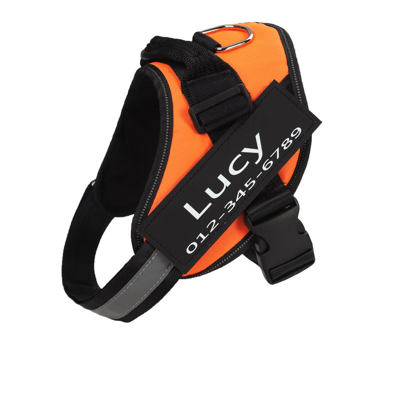 Pet Leash K9 Explosion-Proof Chain Adjustable Vest-Style Dog Chest Harness_voghion.com