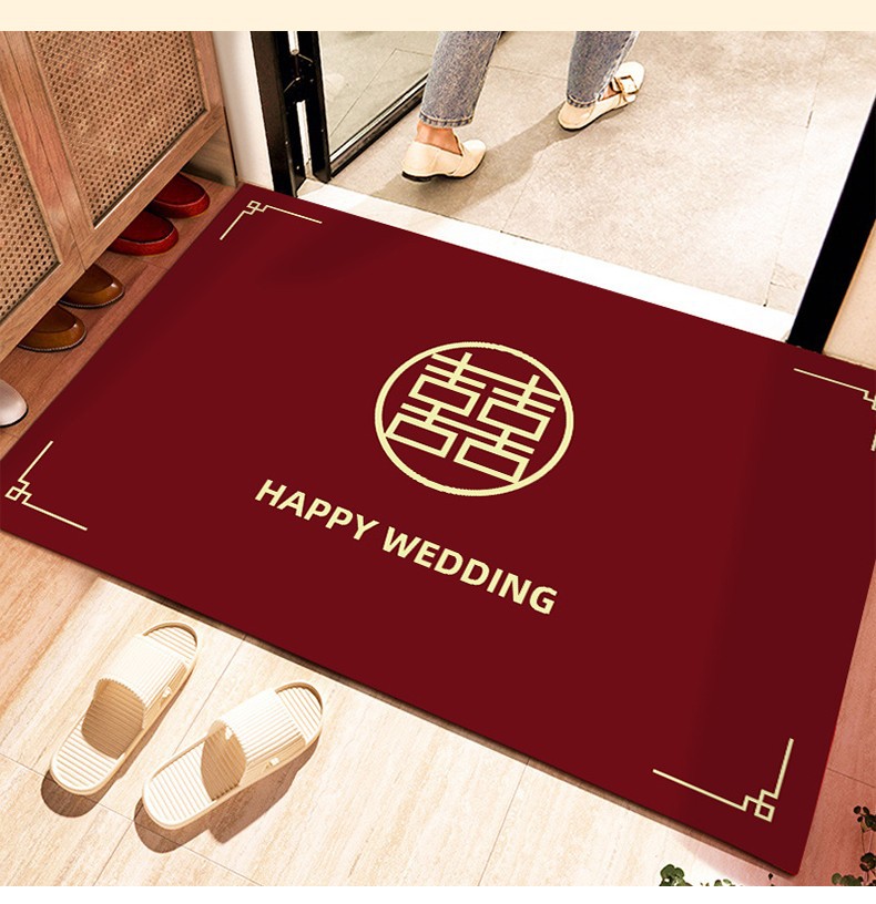 入户门垫,结婚地垫,红门垫,玄关地垫,喜事地垫
