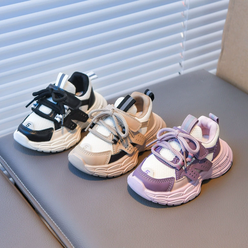 Новые детские кроссовки 2025 года, спортивная обувь для девочек, весенне-осенняя детская обувь, повседневная обувь для малышей, дышащие кроссовки для бега