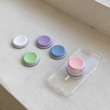 简约韩风纯色磁吸硅胶支架适用苹果手机可爱气囊伸缩ins15桌面