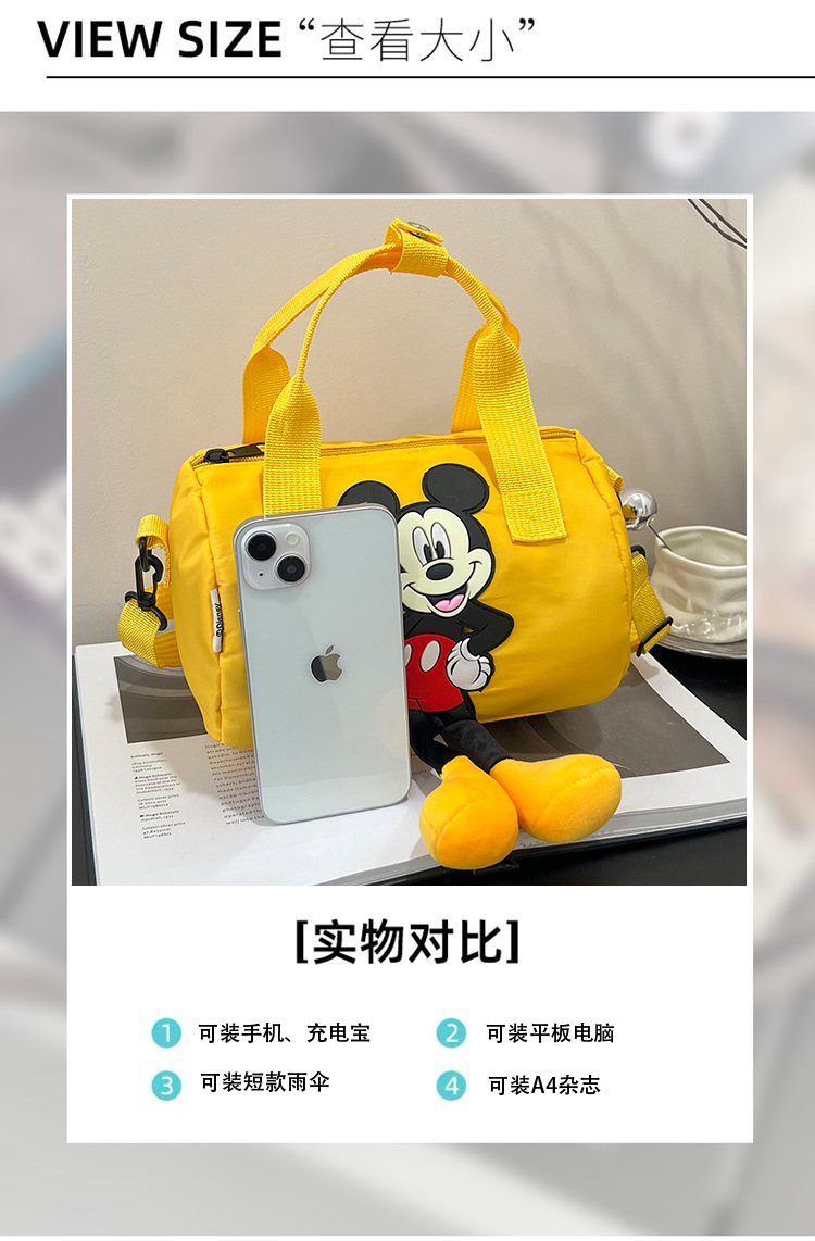 The 2021 new children's bags feature a cute Mickey Mouse pattern bowling bag for girls and a fashionable hand-held shoulder bag Application Scenario