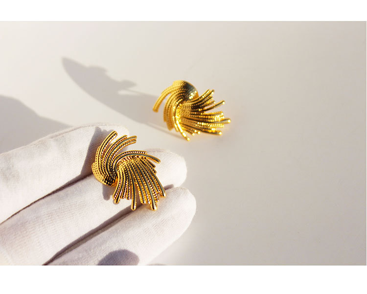 Fashion Solid Color Copper Plating Ear Studs 1 Pair