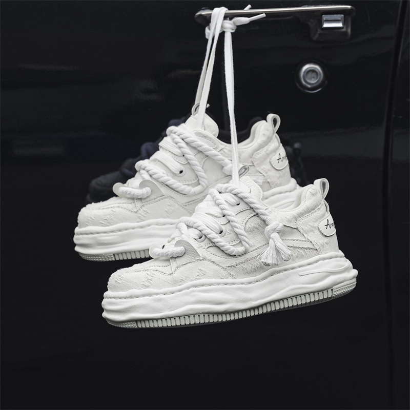 小众设计隐形增高款7CM厚底溶解鞋男女款休闲运动板鞋情侣5530