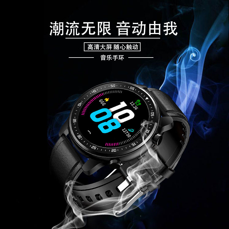 Smart sports bracelet watch Bluetooth call music play WeChat Photo Health Movement record life waterproof